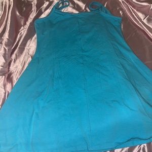 Blue mini dress